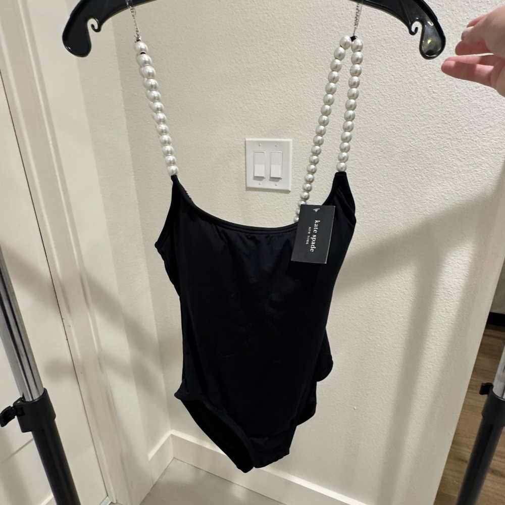 NWT - Kate Spade Pearl Strap One Piece Swimsuit - String Of Pearls